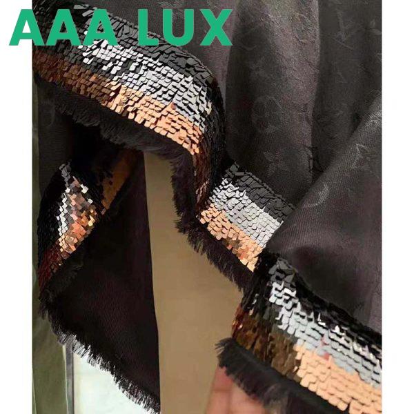 Replica Louis Vuitton LV Women Party Monogram Shawl Triangle Scarf with Luxurious Silk and Wool 7