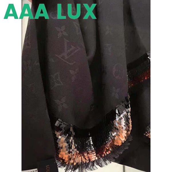 Replica Louis Vuitton LV Women Party Monogram Shawl Triangle Scarf with Luxurious Silk and Wool 9