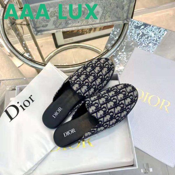 Replica Dior Men Indior Mule Beige and Black Dior Oblique Jacquard 3