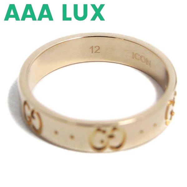 Replica Gucci Women Heart Ring with Gucci Trademark Jewelry Gold 3