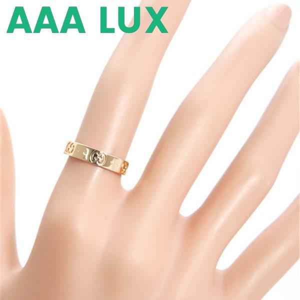 Replica Gucci Women Heart Ring with Gucci Trademark Jewelry Gold 5