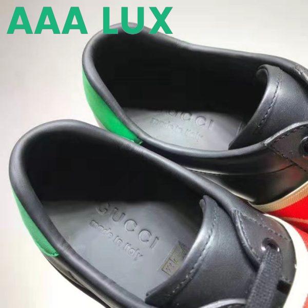 Replica Gucci GG Unisex Ace Sneaker with Elastic Web Interlocking G Black Leather 10