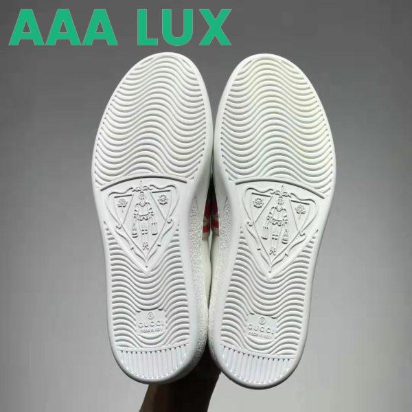 Replica Gucci GG Unisex Ace Sneaker with Elastic Web Interlocking G White Leather 10