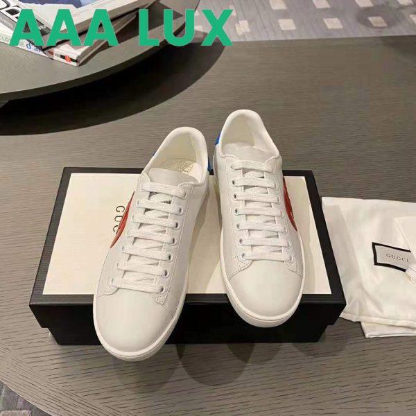 Replica Gucci GG Unisex Ace Sneaker with Interlocking G Patch White Leather 4
