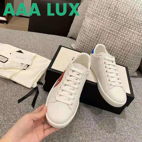 Replica Gucci GG Unisex Ace Sneaker with Interlocking G Patch White Leather 7