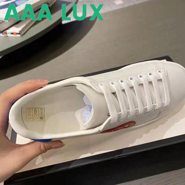 Replica Gucci GG Unisex Ace Sneaker with Interlocking G Patch White Leather 9