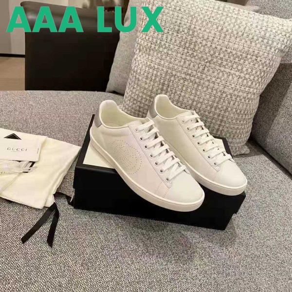 Replica Gucci GG Unisex Ace Sneaker with Interlocking G White Leather 2