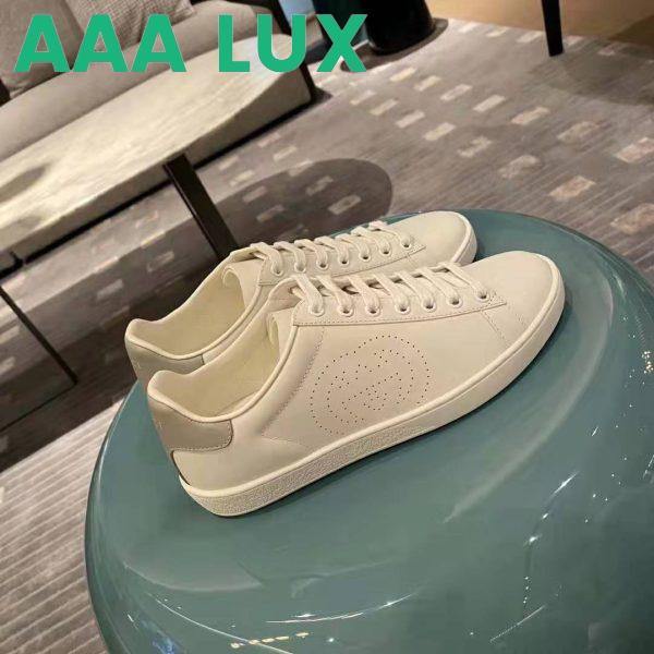 Replica Gucci GG Unisex Ace Sneaker with Interlocking G White Leather 3