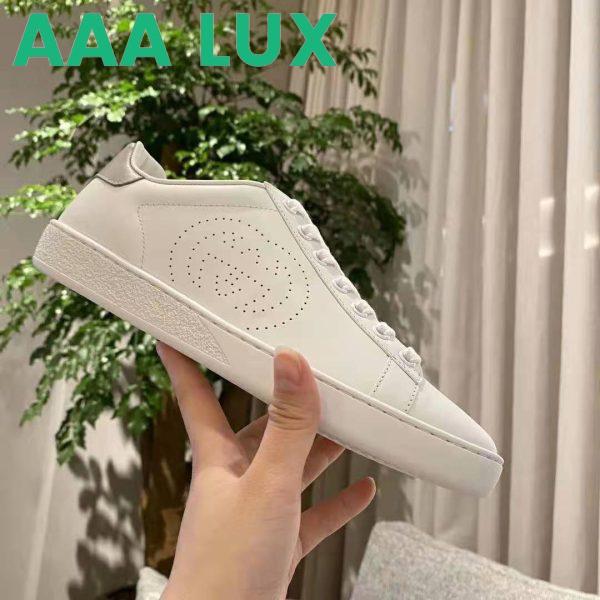 Replica Gucci GG Unisex Ace Sneaker with Interlocking G White Leather 5