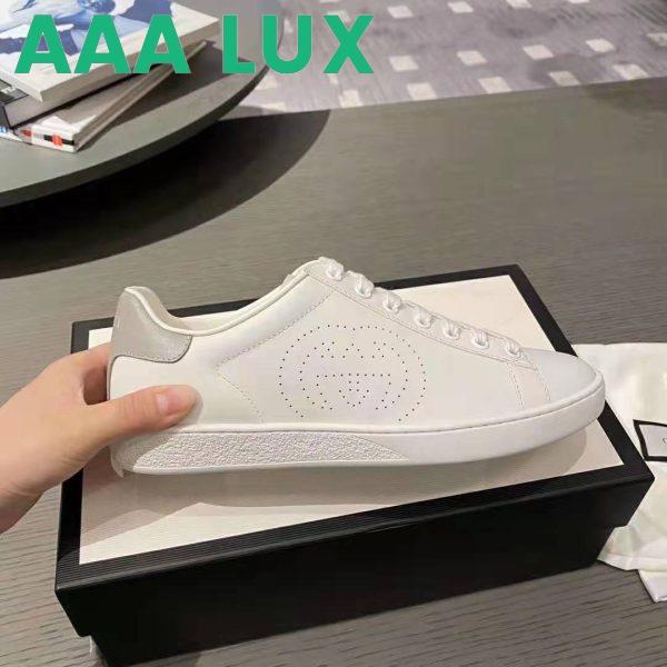 Replica Gucci GG Unisex Ace Sneaker with Interlocking G White Leather 7