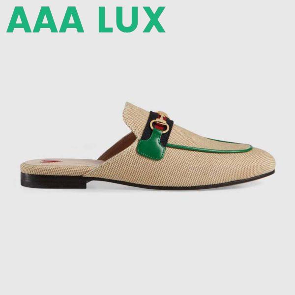 Replica Gucci Online Exclusive Women’s Princetown Canvas Slipper 1cm Heel-Sandy