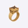 Replica Dior Women Dio(r)evolution Ring Gold-Finish Metal and White Crystals 11