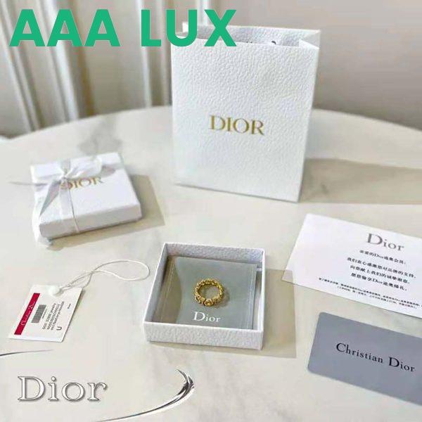 Replica Dior Women Dio(r)evolution Ring Gold-Finish Metal and White Crystals 3