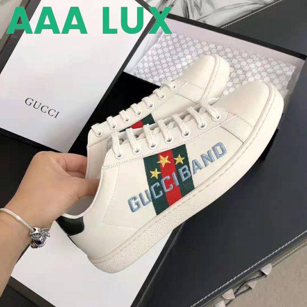 Replica Gucci Unisex Ace Sneaker with Gucci Band-White 5