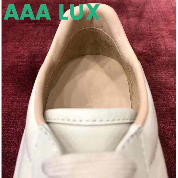 Replica Gucci Unisex Ace Sneaker with Gucci Stripe in White Leather Rubber Sole 9