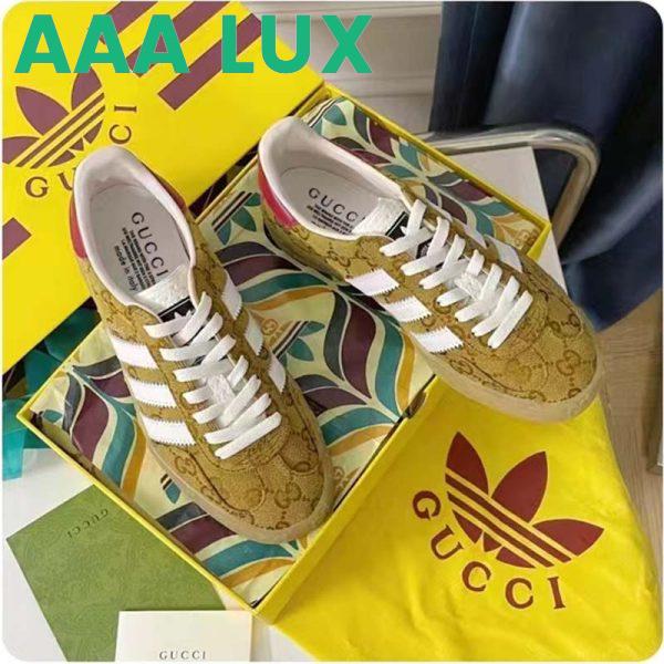 Replica Gucci Unisex Adidas x Gucci Gazelle Sneaker Beige Brown Original GG Canvas 6