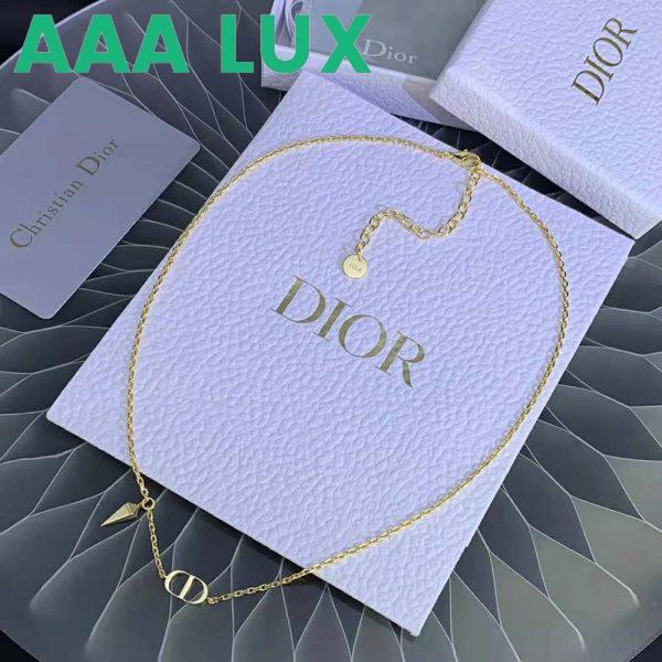 Replica Dior Women Petit CD Necklace Gold-Finish Metal 3