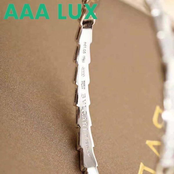 Replica Bvlgari Women Serpenti Viper 18 KT White Gold Bracelet Set with Demi Pave Diamonds 5