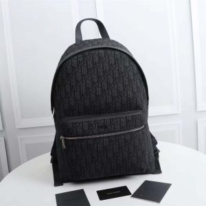 Replica Dior Men Rider Backpack Black Dior Oblique Jacquard 2
