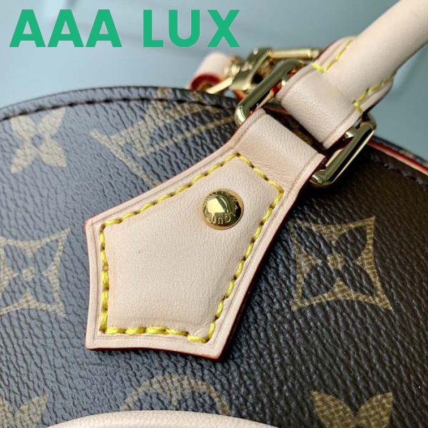 Replica Louis Vuitton Women LV Ellipse PM Handbag Brown Monogram Coated Canvas Cowhide 9