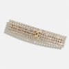 Replica Chanel Women Brooch in Metal & Diamantés-White 12