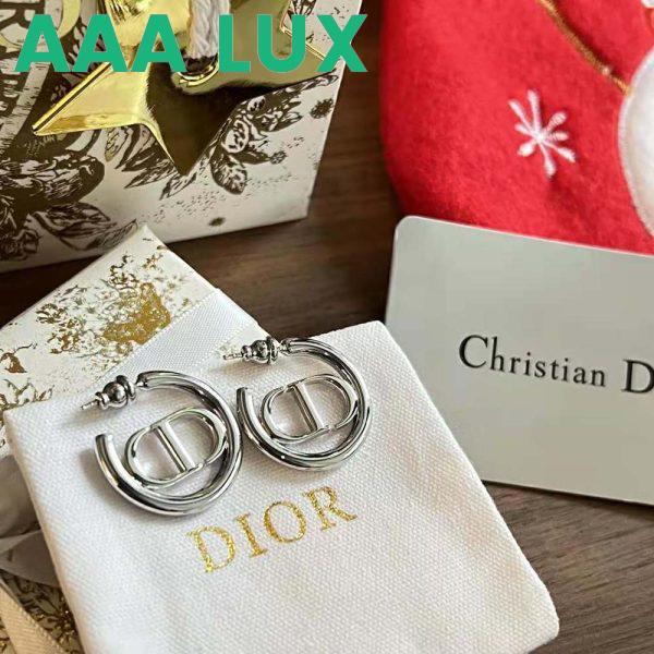 Replica Dior Women 30 Montaigne Earrings Silver-Finish Metal 4