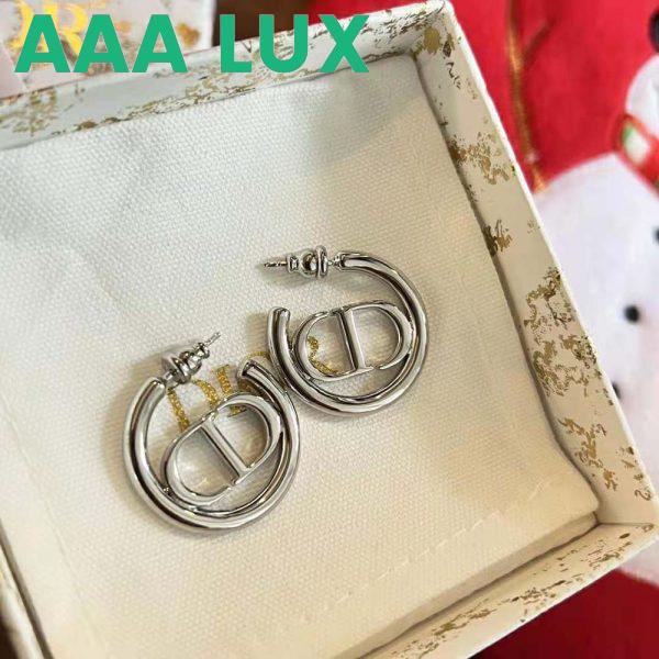 Replica Dior Women 30 Montaigne Earrings Silver-Finish Metal 8