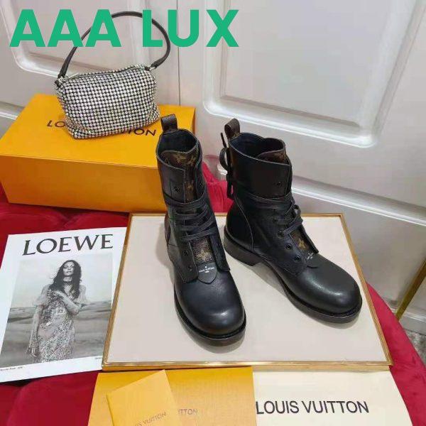 Replica Louis Vuitton Women Metropolis Flat Ranger Calf Leather and Patent Monogram Canvas 2