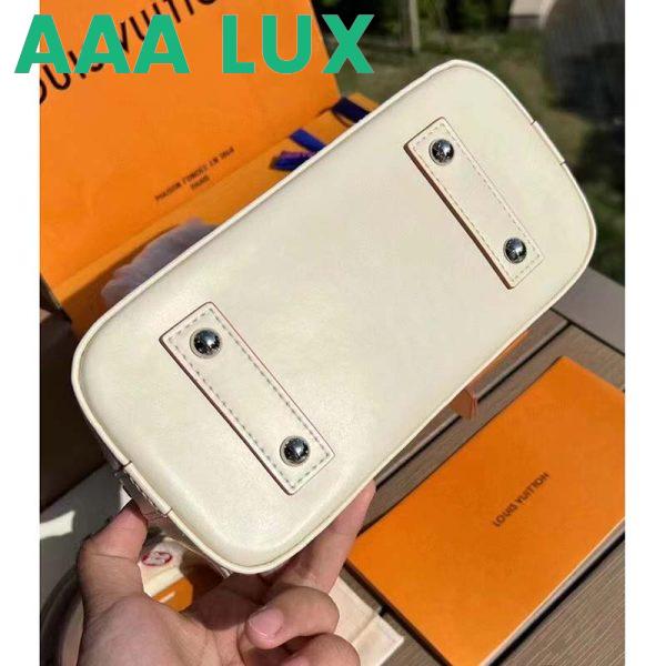 Replica Louis Vuitton LV Women Alma BB Handbag White Epi Grained Cowhide Leather 6
