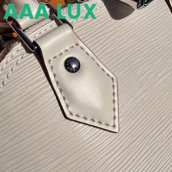 Replica Louis Vuitton LV Women Alma BB Handbag White Epi Grained Cowhide Leather 9