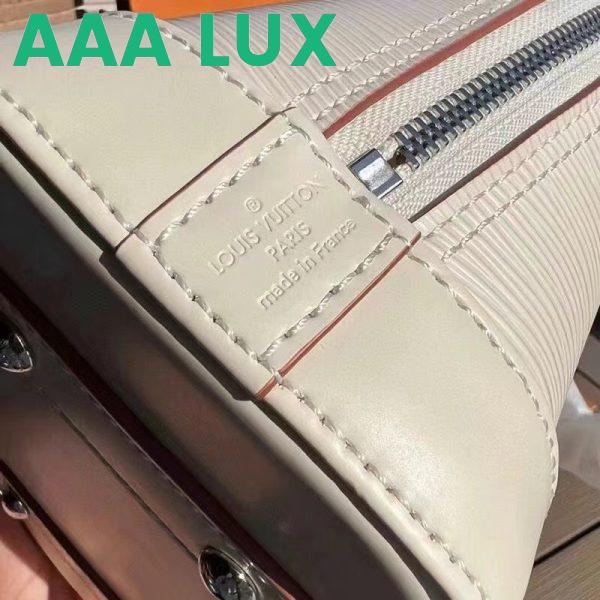 Replica Louis Vuitton LV Women Alma BB Handbag White Epi Grained Cowhide Leather 10