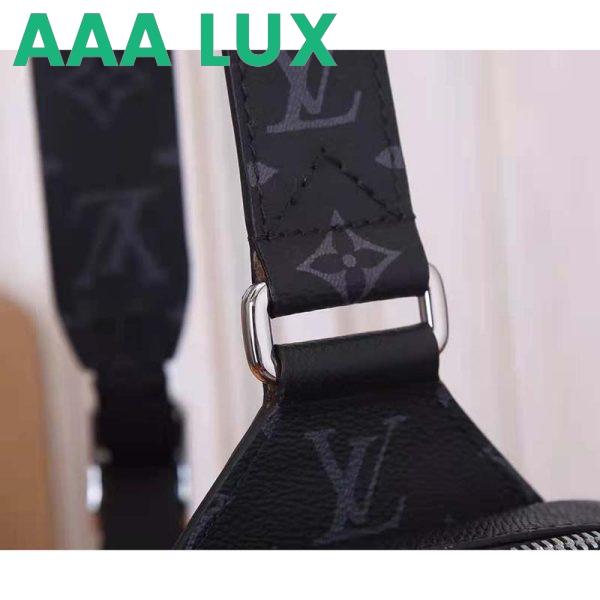 Replica Louis Vuitton LV Unisex Outdoor Sling Bag Taigarama Noir Black Coated Canvas Cowhide Leather 9