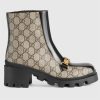 Replica Gucci Unisex GG Rhyton Sneaker White Leather Mesh Rubber Sole Low Heel 14
