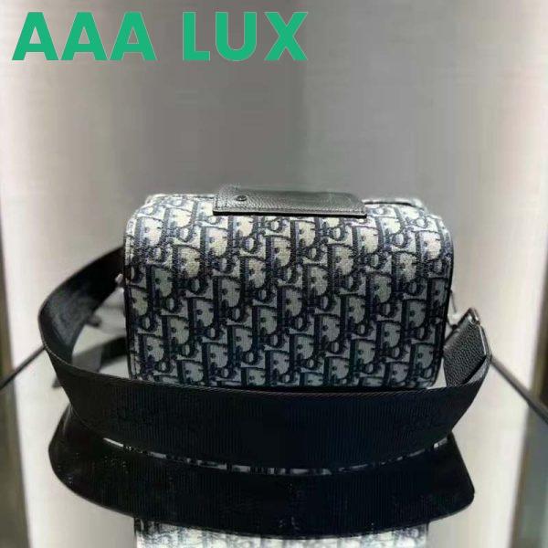 Replica Dior Unisex CD Roller Messenger Bag Beige Black Dior Oblique Jacquard 4