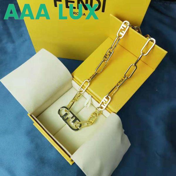 Replica Fendi Women Necklace with Fendi OLock Mesh and Oval Clip 4