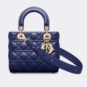 Replica Dior Women Small Lady Dior My Abcdior Bag Royal Blue Cannage Lambskin