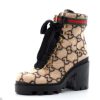 Replica Gucci Women Gucci Zumi GG Wool Ankle Boot in Beige and Ebony GG Wool 12