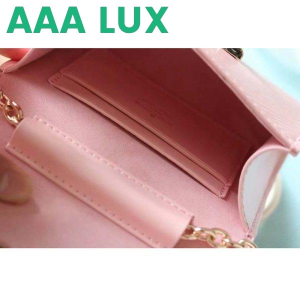 Replica Louis Vuitton LV Women Twist PM Handbag Taupe Brown Pink Epi Grained Cowhide 11