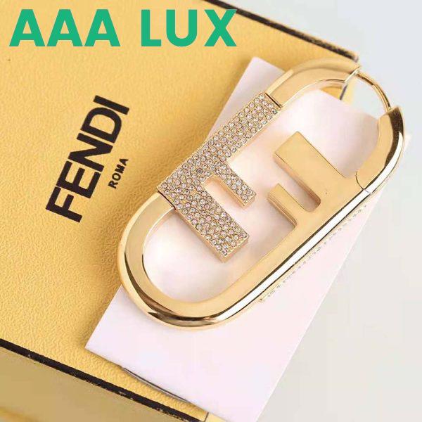 Replica Fendi Women O’lock Single Earring with Gold-color Earrings 4