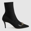 Replica Gucci Women Knee-High Boot Harness Beige Ebony Maxi GG Canvas Interlocking G 12