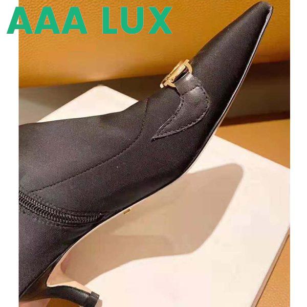 Replica Gucci Women Gucci Zumi Mid-Heel Ankle Boot 7.7 cm Heel-Black 9
