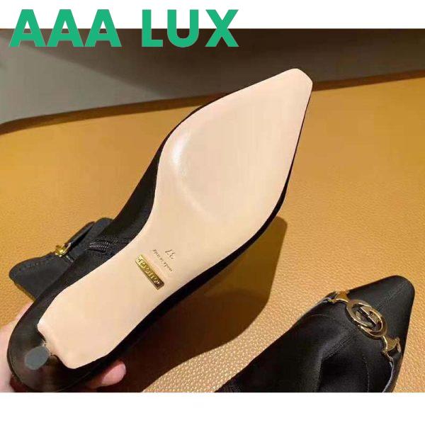 Replica Gucci Women Gucci Zumi Mid-Heel Ankle Boot 7.7 cm Heel-Black 10