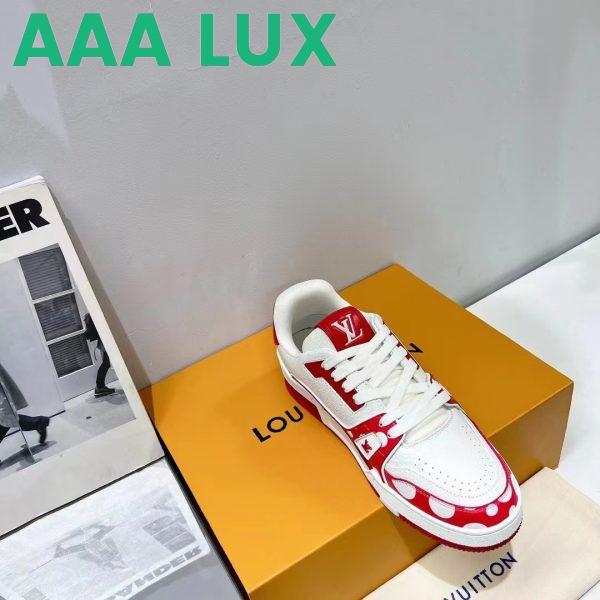 Replica Louis Vuitton LV Unisex LV x YK LV Trainer Sneaker Red Calf Leather Rubber 5