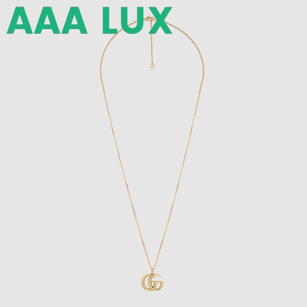 Replica Gucci Women Double G Yellow Gold Necklace Jewelry Gold 2
