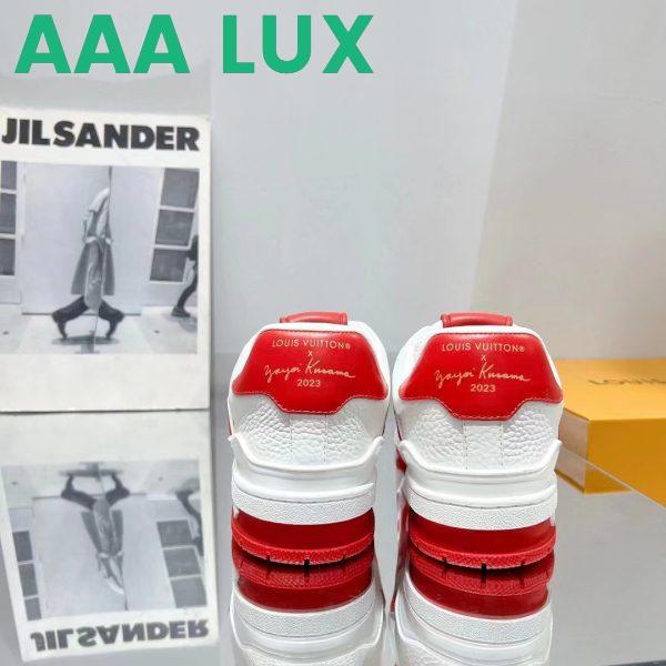 Replica Louis Vuitton LV Unisex LV x YK LV Trainer Sneaker Red Calf Leather Rubber 9