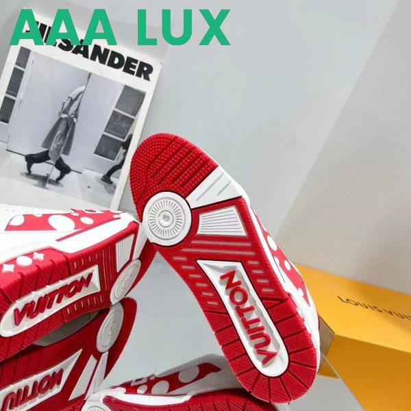 Replica Louis Vuitton LV Unisex LV x YK LV Trainer Sneaker Red Calf Leather Rubber 10