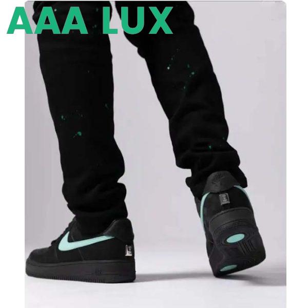 Replica Louis Vuitton LV Unisex Nike Air Force 1 Sneaker Black Monogram Embossed Calf Leather 10