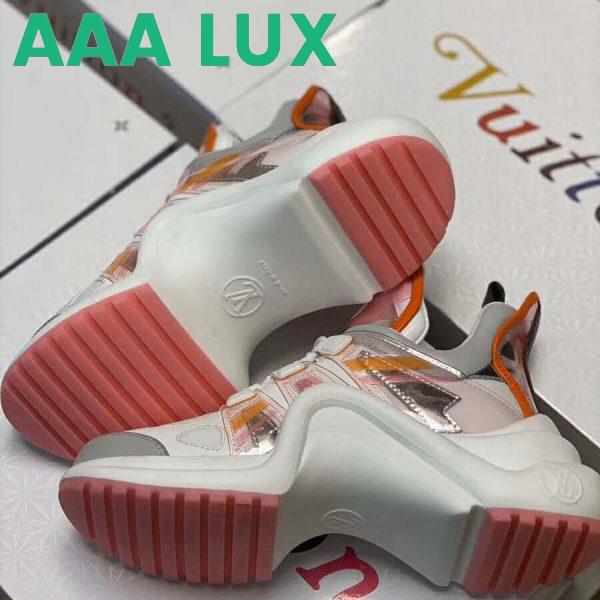 Replica Louis Vuitton LV Women LV Archlight Sneaker in Leather and Technical Fabrics-Orange 6