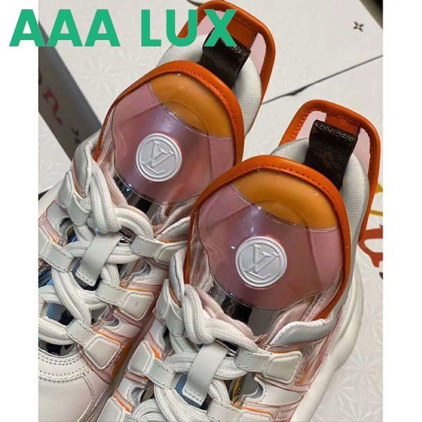 Replica Louis Vuitton LV Women LV Archlight Sneaker in Leather and Technical Fabrics-Orange 9