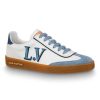 Replica Louis Vuitton LV Women LV Frontrow Sneaker in Calf Leather and Suede Calf Leather-Blue